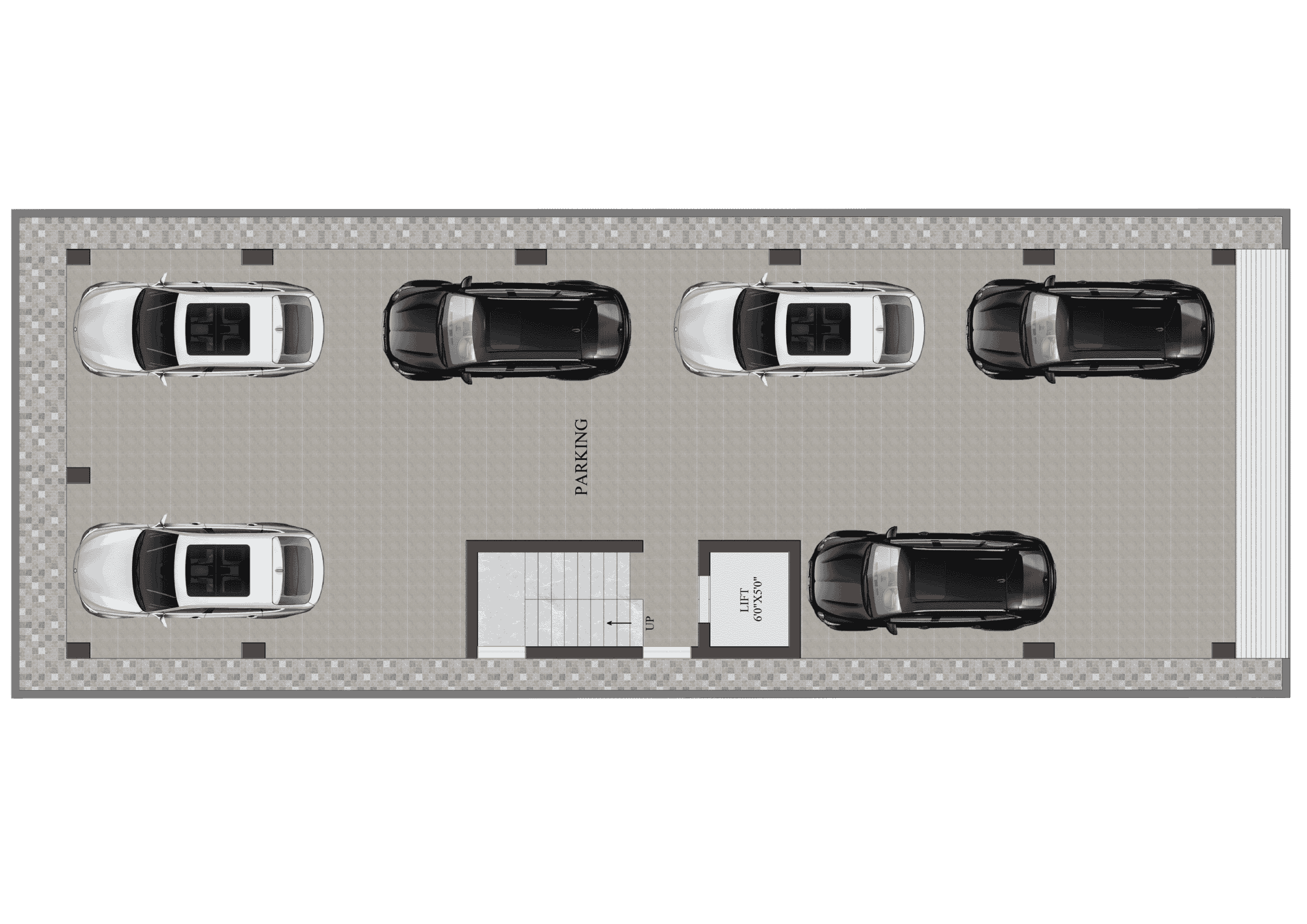 2 BHK flats in Sithalapakkam Chennai - Amudha's Empire stilt floor plan
