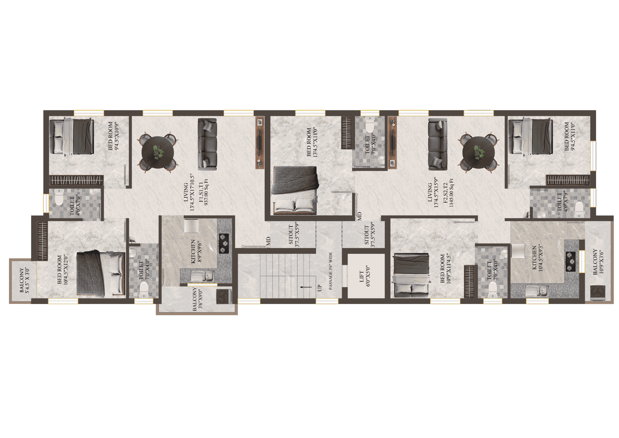 Amudha's Empire typical floor plan